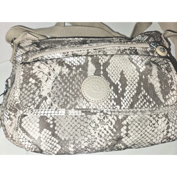 NWT! KIPLING Nylon Crossbody Handbag Snake Pattern 12x8x2.5 - Picture 10 of 11